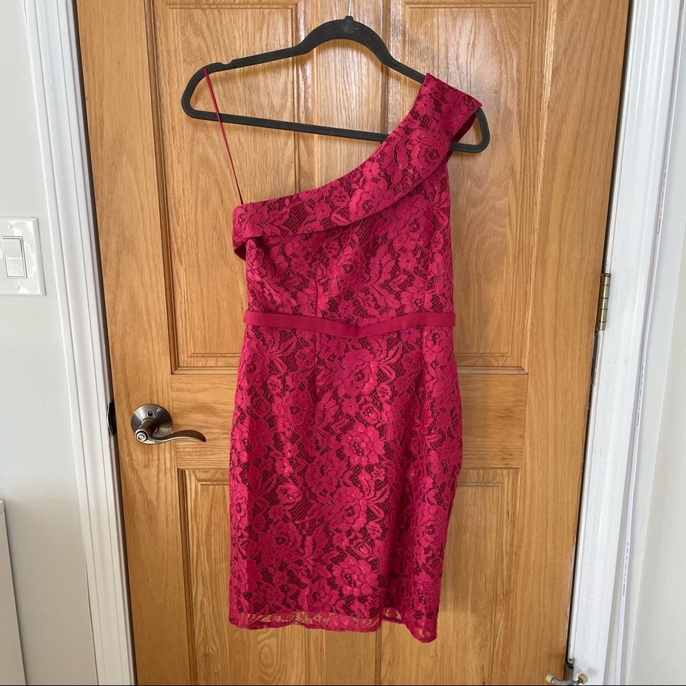 One Shoulder Lace Dress